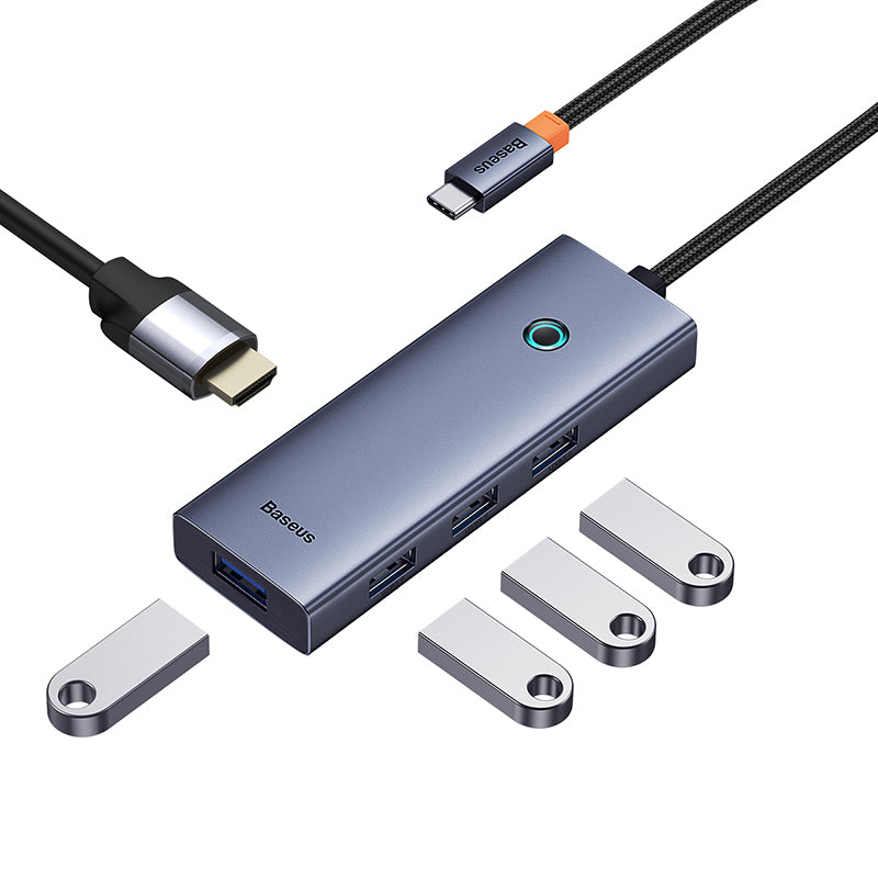 Baseus Flite Series 5-Port HUB Docking Station (HDMI4K@30Hz*1+USB 3.0*4)