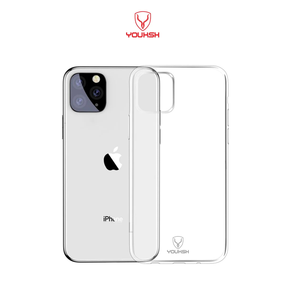 YOUKSH Apple iPhone 11 Pro Max Transparent Case | Soft Shock Proof Jelly Cover