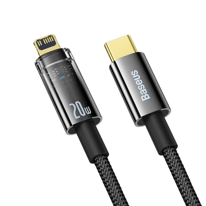 Baseus Explorer Series Auto Power-Off Type-C to IP 20W Fast Charging Data Cable