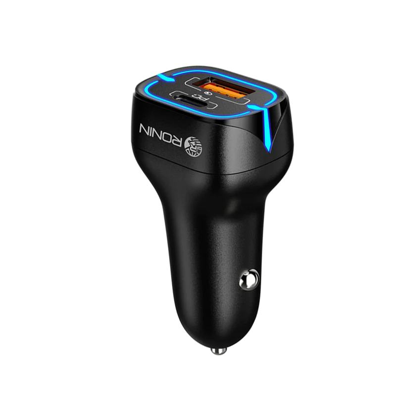 Ronin 20W Dual-Port QC & PD Fast Car Charger R-345