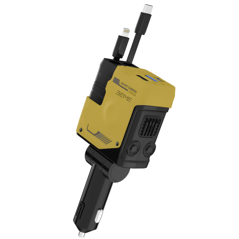 BEME FlashVolt Transformer Car Charger Dual PD 66W With Smart Display