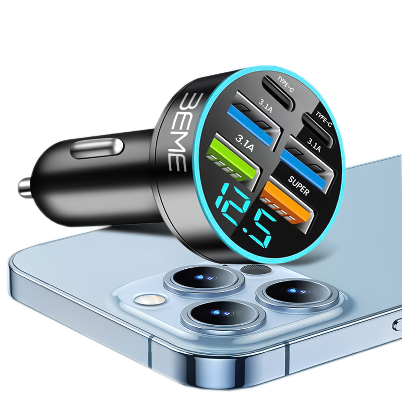 BEME FlashVolt 2C Car Charger PD Fast Charging With Digital Display