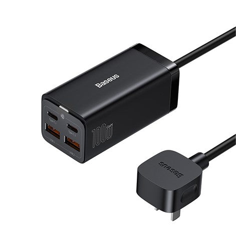 Baseus GaN3 Pro 100W Desktop Fast Charger Dual USB+Dual Type-C