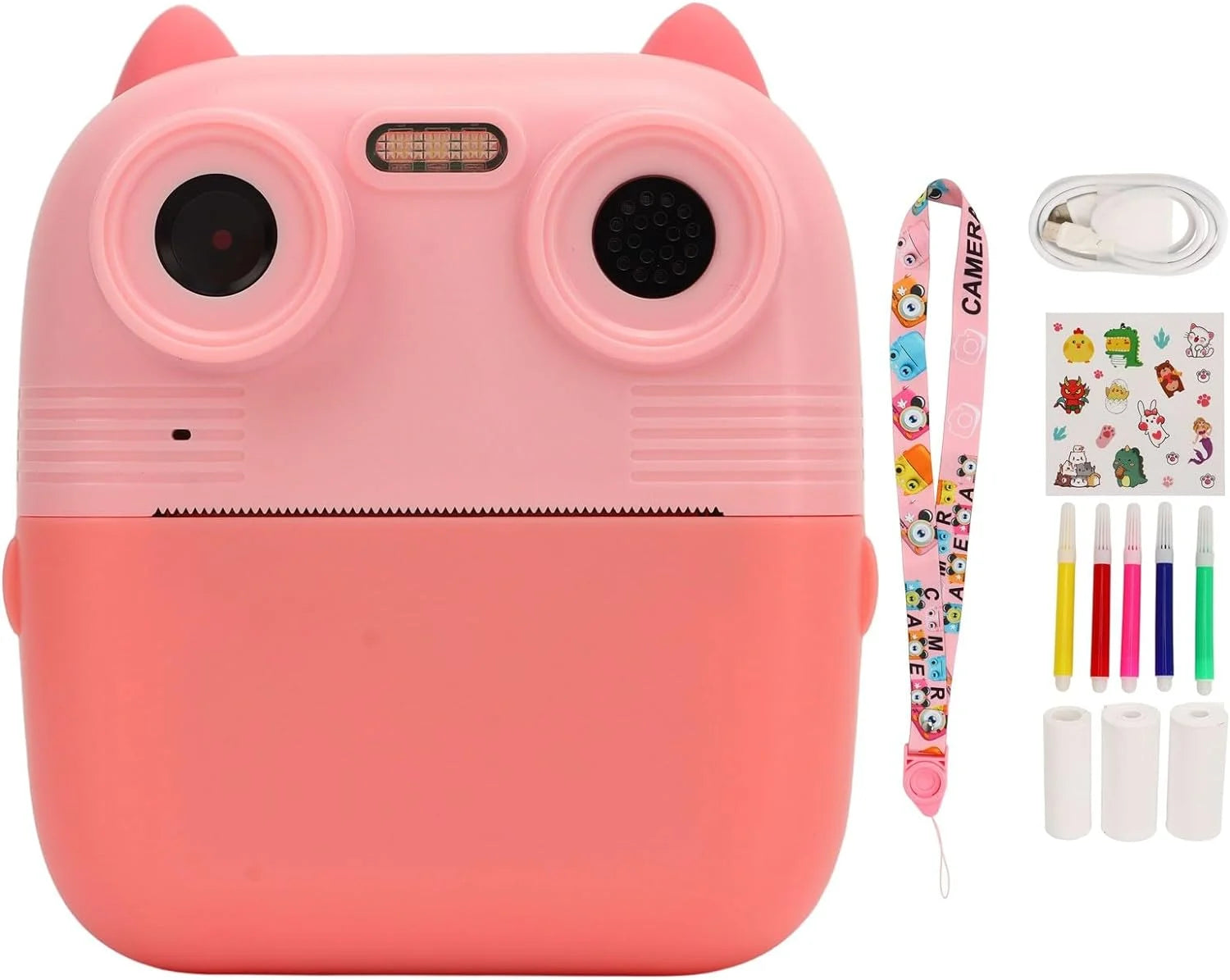 D8S Kids Digital Camera – 1080P HD, 48MP, Front & Rear Dual Lens, Thermal Print