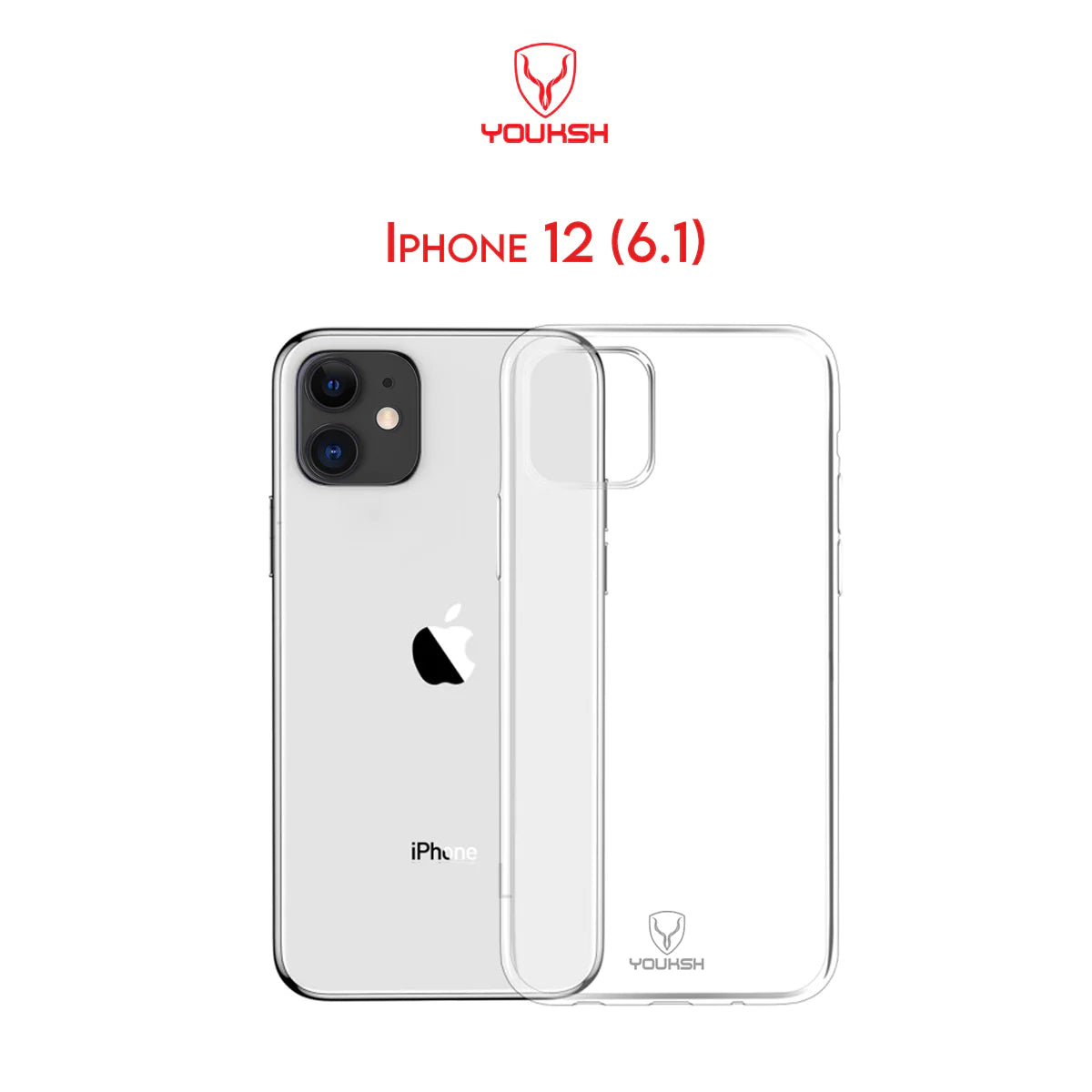 YOUKSH Apple iPhone 12 Mini Transparent Case | Soft Shock Proof Jelly Cover