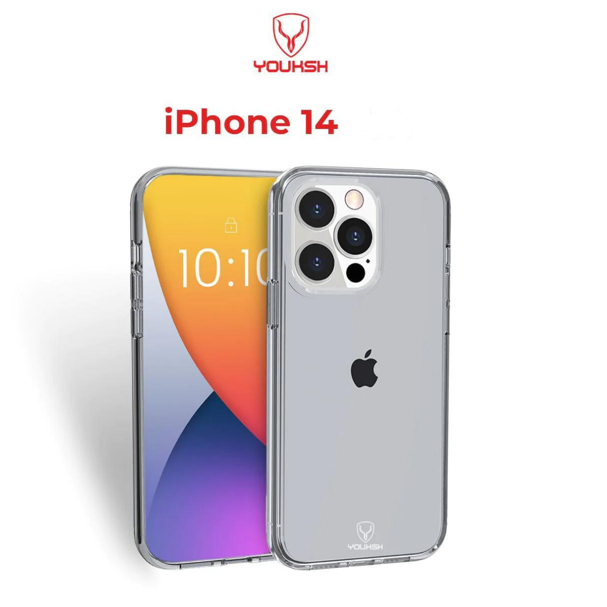YOUKSH Apple iPhone 14 Transparent Case | Soft Shock Proof Jelly Cover