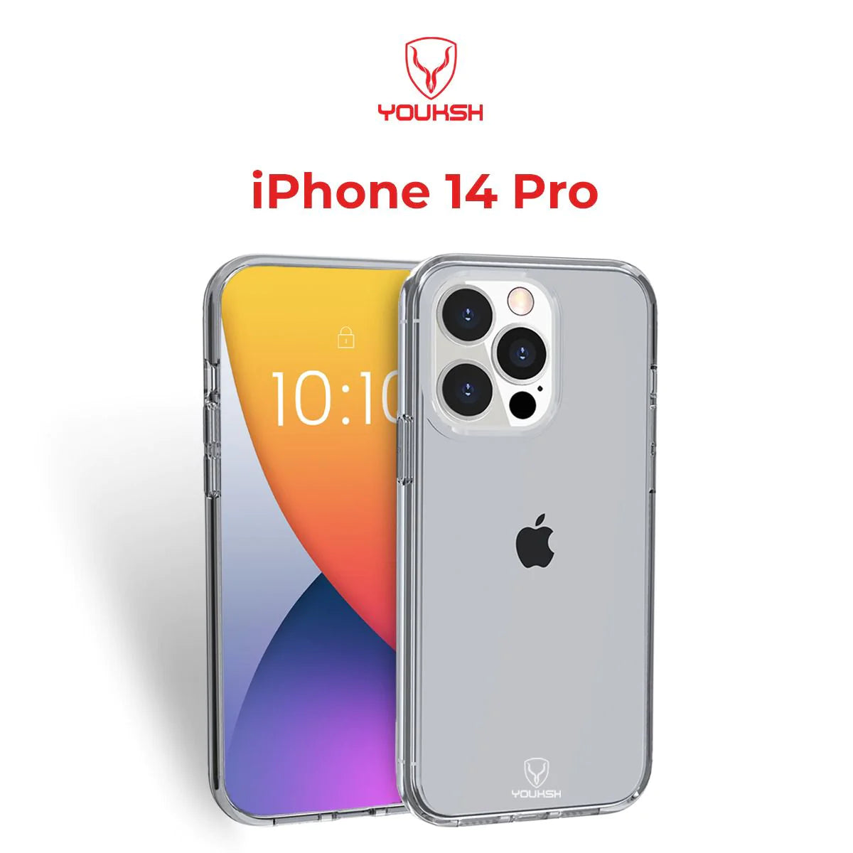YOUKSH Apple iPhone 14 Pro Transparent Case | Soft Shock Proof Jelly Cover