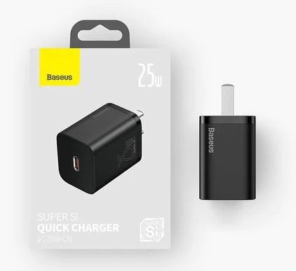 Baseus Super Si Quick Charger 1C 25W US+EU Sets Power Adapter