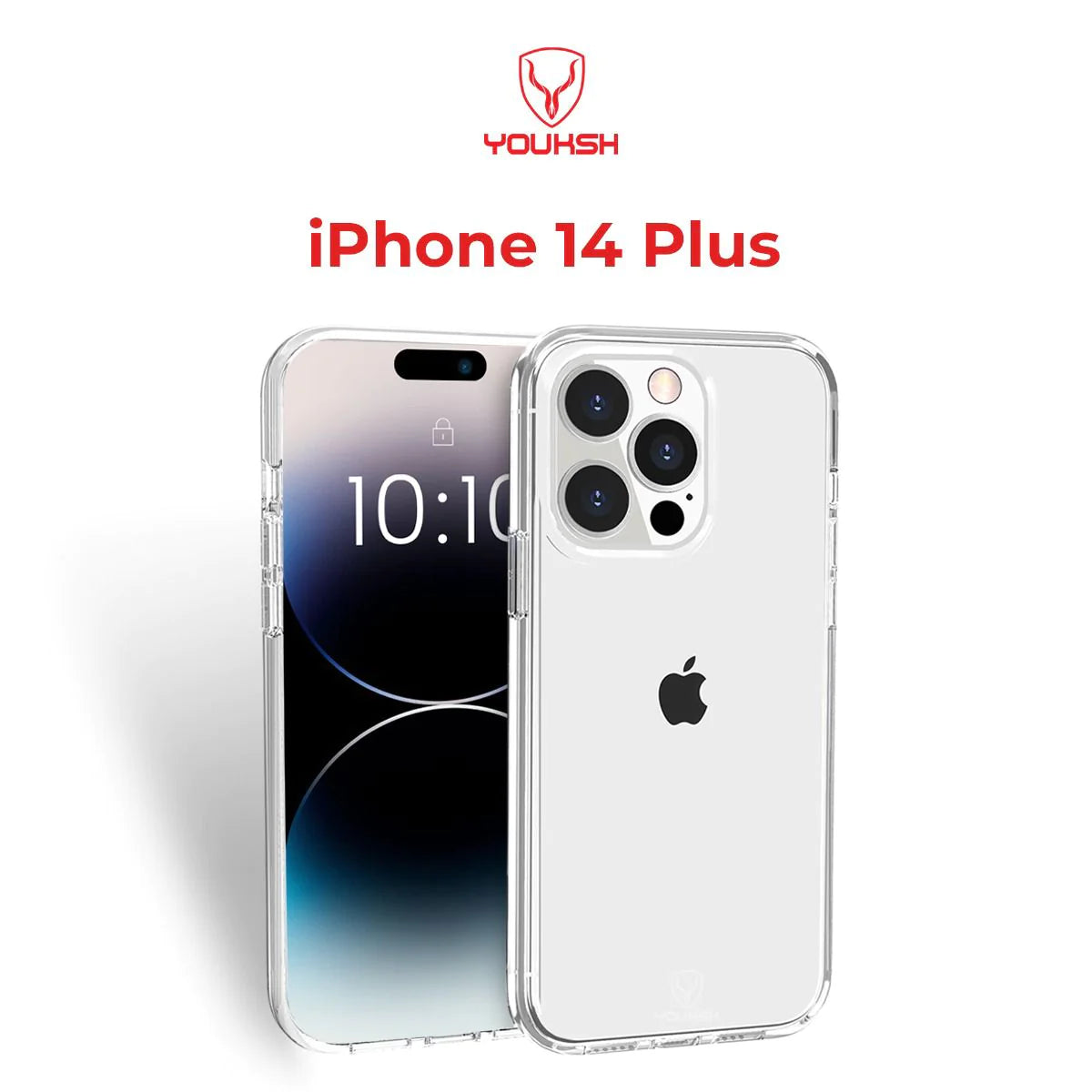 YOUKSH Apple iPhone 14 Plus Transparent Case | Soft Shock Proof Jelly Cover