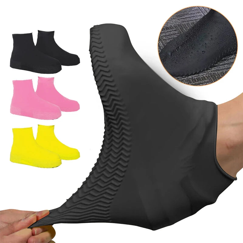 Waterproof Unisex Non-Slip Silicone Shoe Covers Reusable