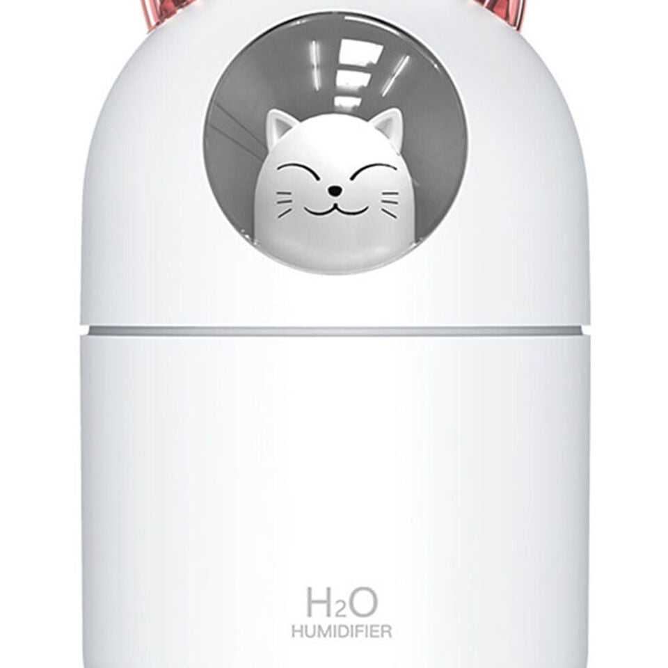 Cat Humidifier Cute Aroma Diffuser with Night Light