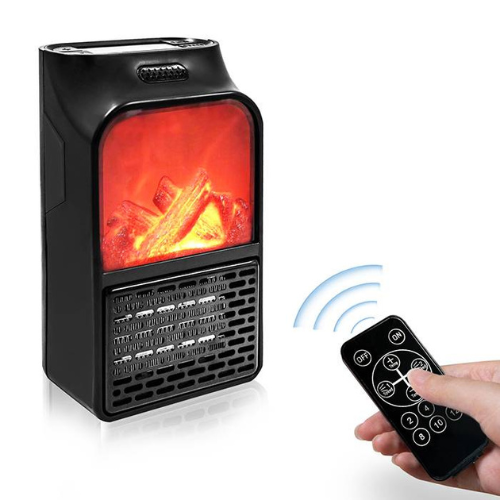Flame Heater 900W Mini Portable Electric Fireplace Warmer