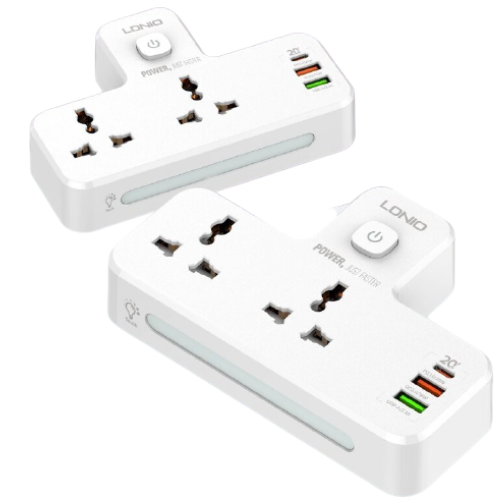 LDNIO Power Strip 2 Port with 2 USB and 1 USB-C PD & QC3.0 EU (SC2311) ORIGINAL– White
