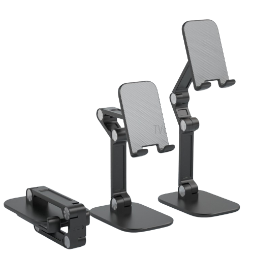 Adjustable Cell Phone Holder, Fully Foldable Mobile Phone Desk Stand