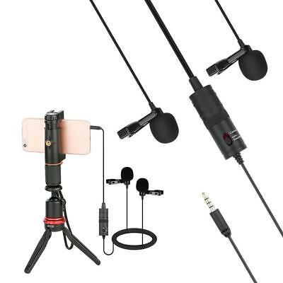 Boya BY-M1DM Dual Lavalier Universal Microphone with a Single 1/8 Stereo Connector, 13ft Cable for Cameras and Smmartphones - Saamaan.Pk