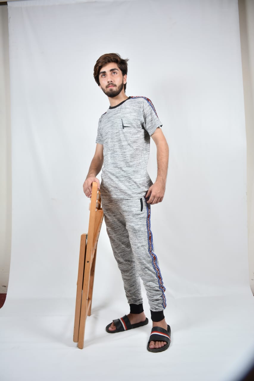 LUCASTRIP GREY TRACKSUIT - Saamaan.Pk