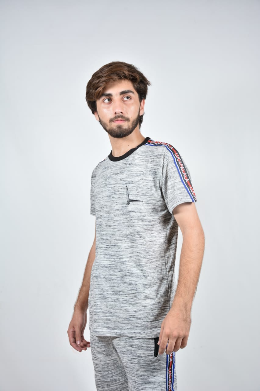 LUCASTRIP GREY TRACKSUIT - Saamaan.Pk
