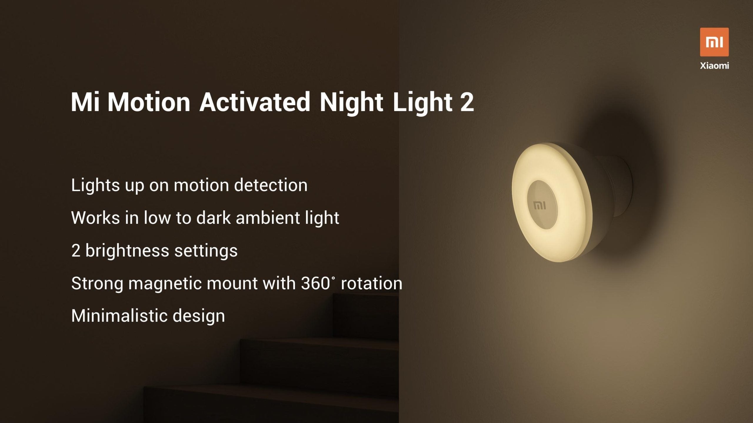 Original Mi motion Activated Night Light 2 - Saamaan.Pk