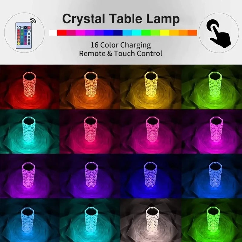 Rose Crystal Lamp 2