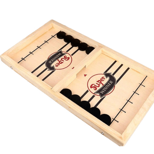 Super Winner Board Game Fast Sling Puck Game Paced Wooden Table Hockey