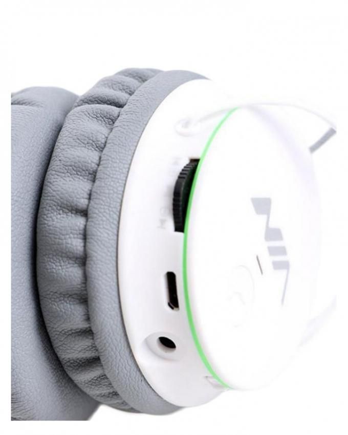 NIA X2 Bluetooth Wireless Headphone Grey & Withe - Saamaan.Pk