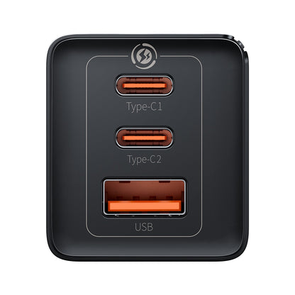 Baseus GaN5 Pro 65W 2Type-C+1USB Fast Charger with C to C 100W 1M Cable