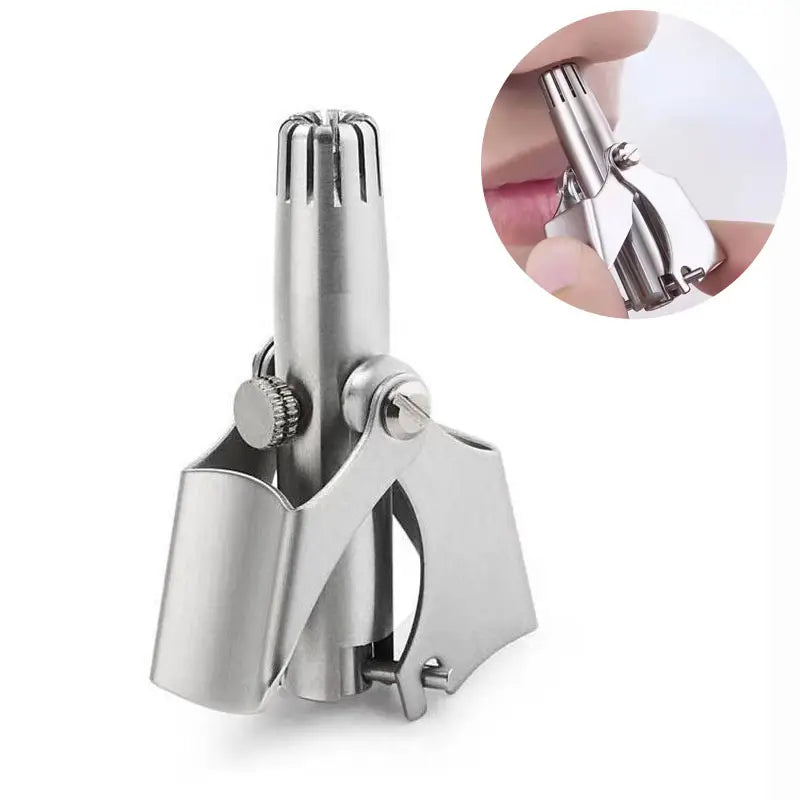 Mini Portable Stainless Steel Manual Nose Hair Trimmer