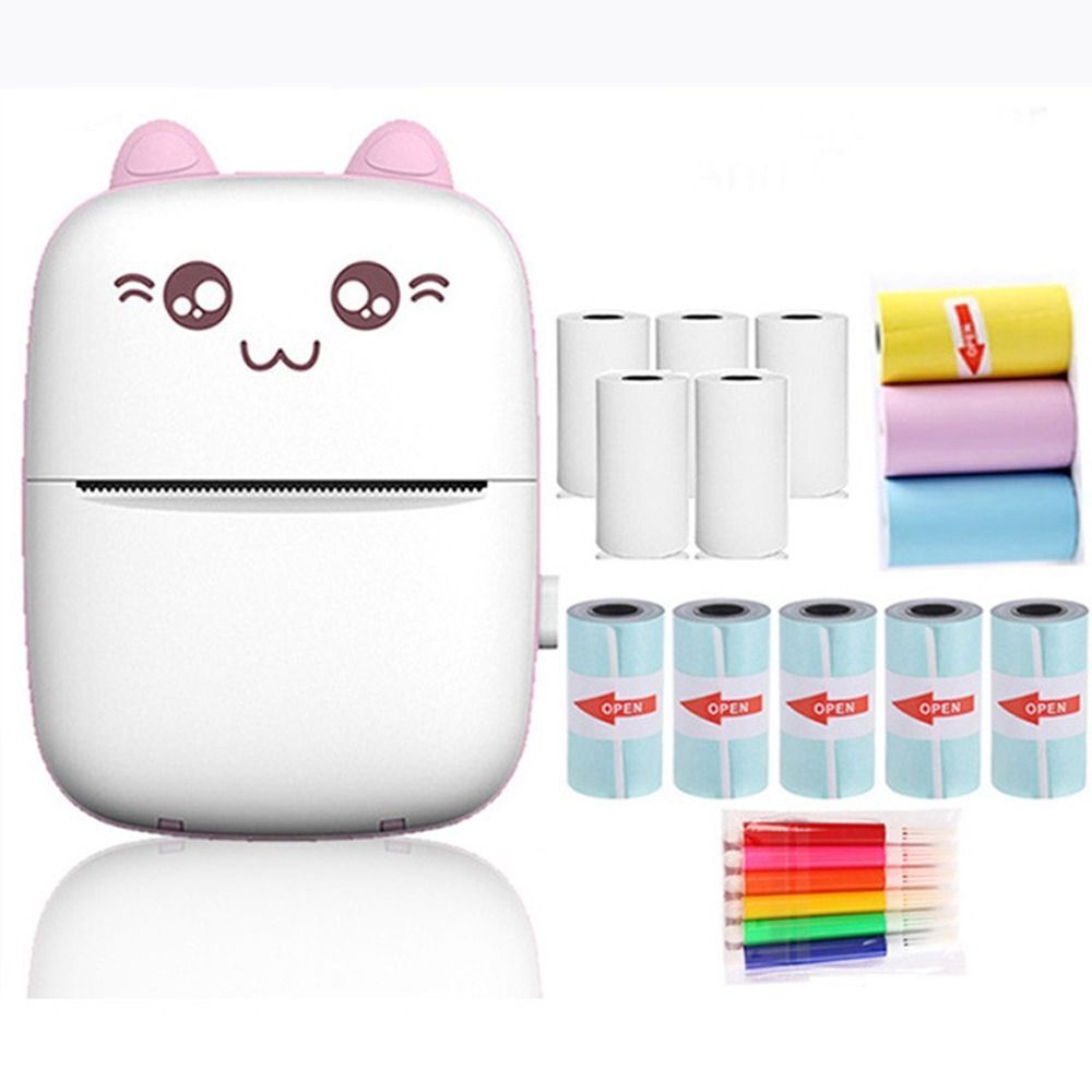 Portable Mini Pocket Printer Thermal Printer with Thermal Printing Pap