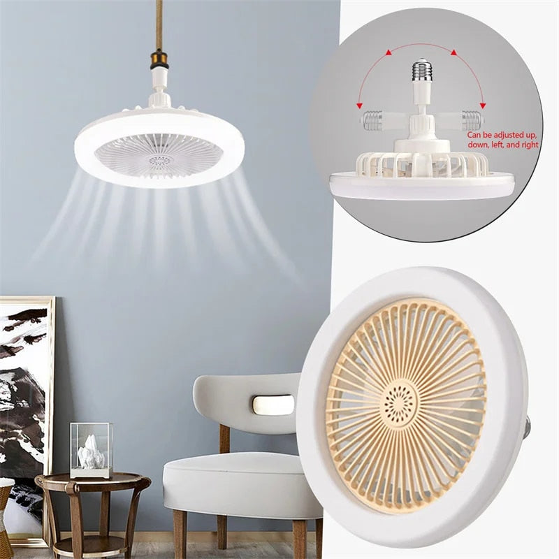 Ceiling Fan with LED Light & Remote 2-in-1, 30W for Bedroom & Living Room