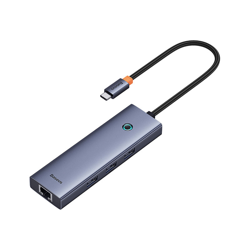 Baseus Flite Series 4-Port HUB (Type-C to USB3.0*3+RJ45*1）