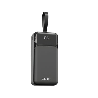 Aspor A317 30000mAh PowerBank 22.5W PD 20W Fast Charging Built in Cable Portable