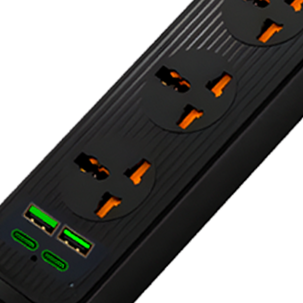 BEME PowerStrip Fast Charging Power Extension With Type-C & Type-A Charging Ports