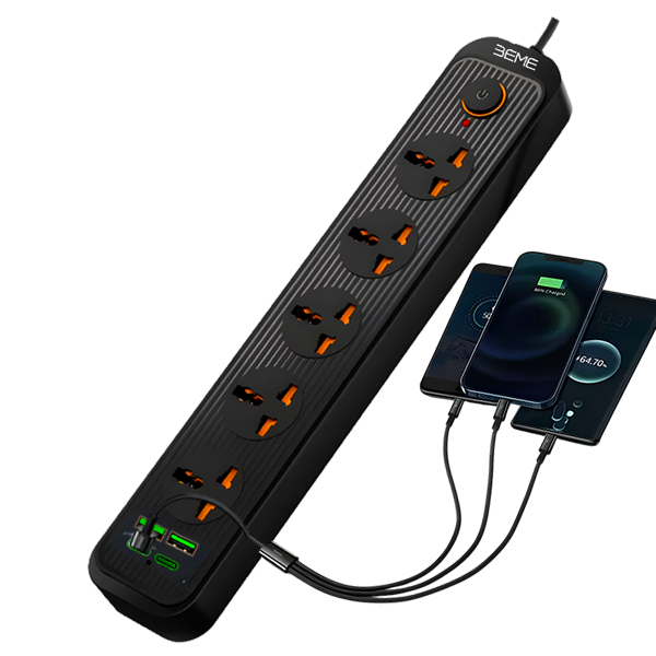 BEME PowerStrip Fast Charging Power Extension With Type-C & Type-A Charging Ports