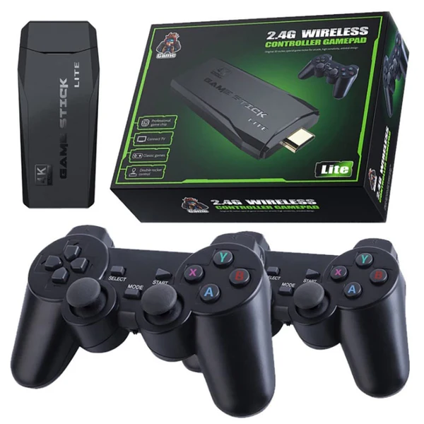 Game Stick Lite 4K Retro Console with Wireless Controllers