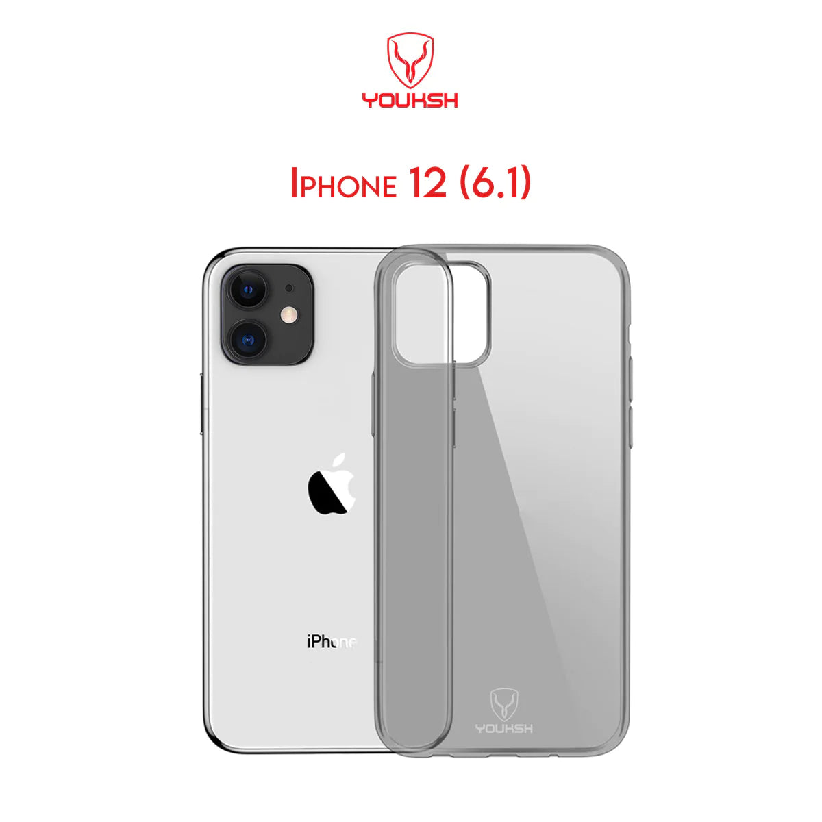 YOUKSH Apple iPhone 12 Mini Transparent Case | Soft Shock Proof Jelly Cover