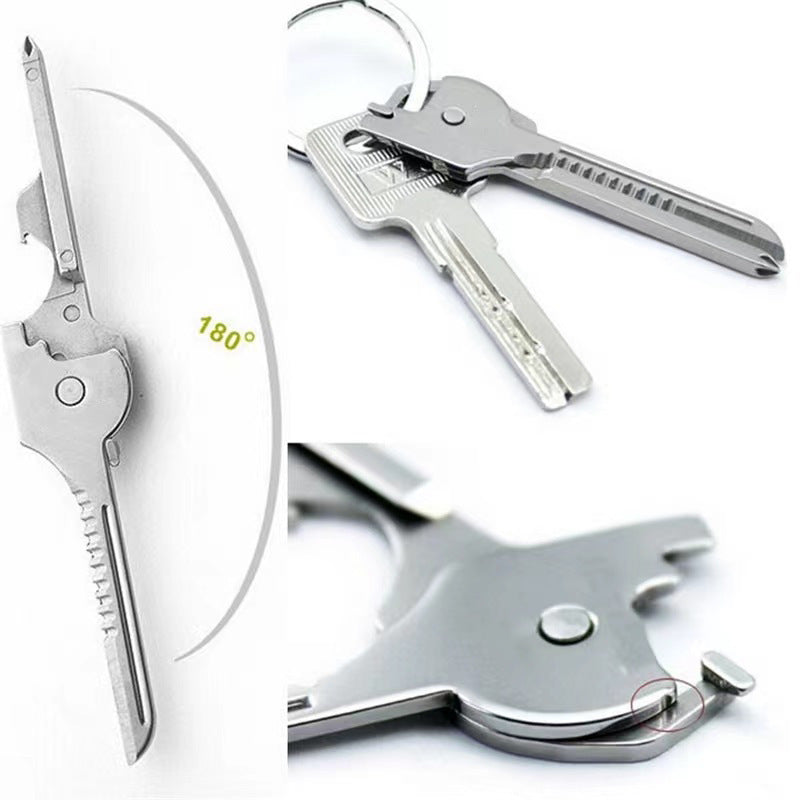 6 in 1 Multifunctional Mini Folding Key Knife Tool Keychain