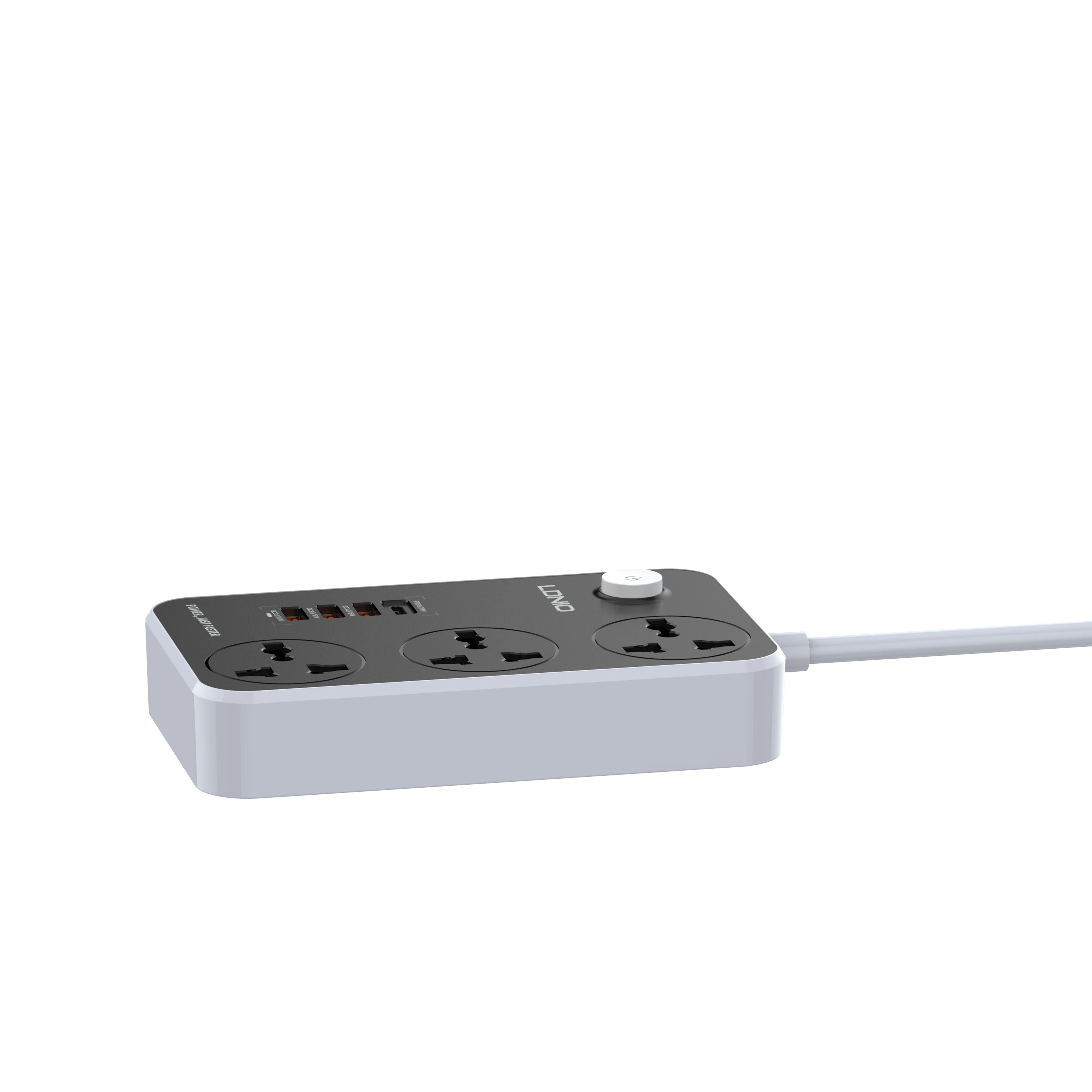 LDNIO Fast Charging Power Extension With 20W USB C PD Port & 3 QC 3.0 Ports EU Plug SC3412