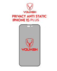 YOUKSH Apple iPhone 15 Plus Anti Static Clear Glass Protector With YOUKSH Installation Kit