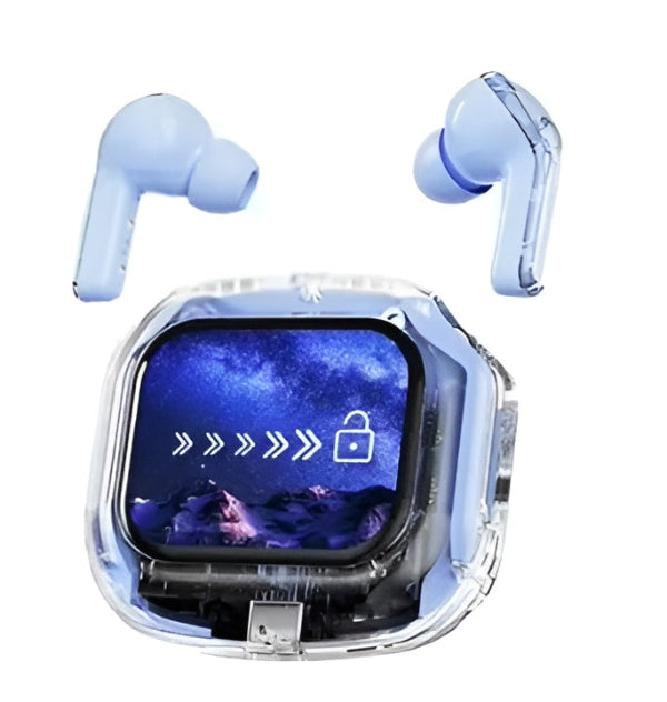 Air Max LCD Display Transparent Earbuds