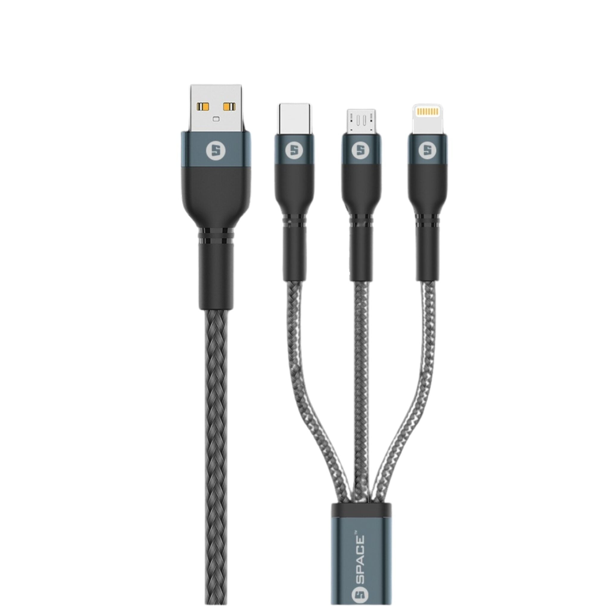 Space ChargeSync 3 in 1 USB Cable 25W Fast Charging