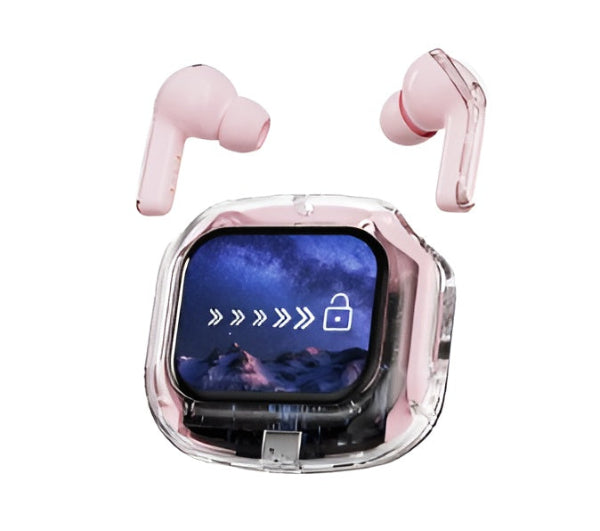 Air Max LCD Display Transparent Earbuds