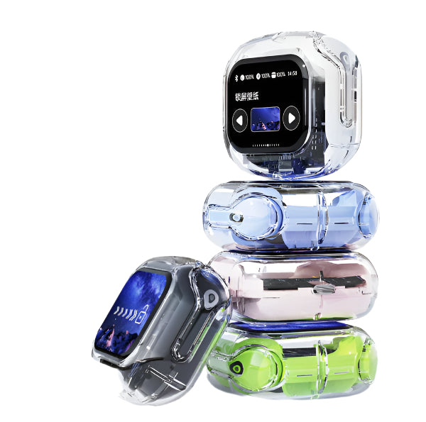 Air Max LCD Display Transparent Earbuds