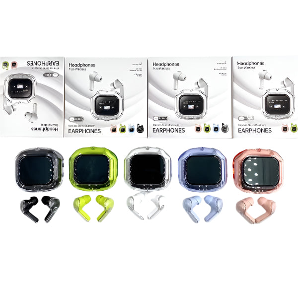 Air Max LCD Display Transparent Earbuds