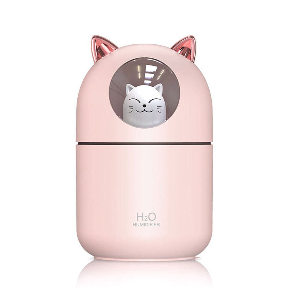 Cat Humidifier Cute Aroma Diffuser with Night Light