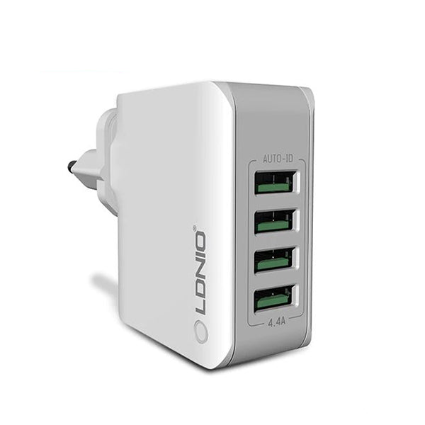 Ldnio 4U 4.4mA Usb Charger+ 4 port Usb Hub - Saamaan.Pk
