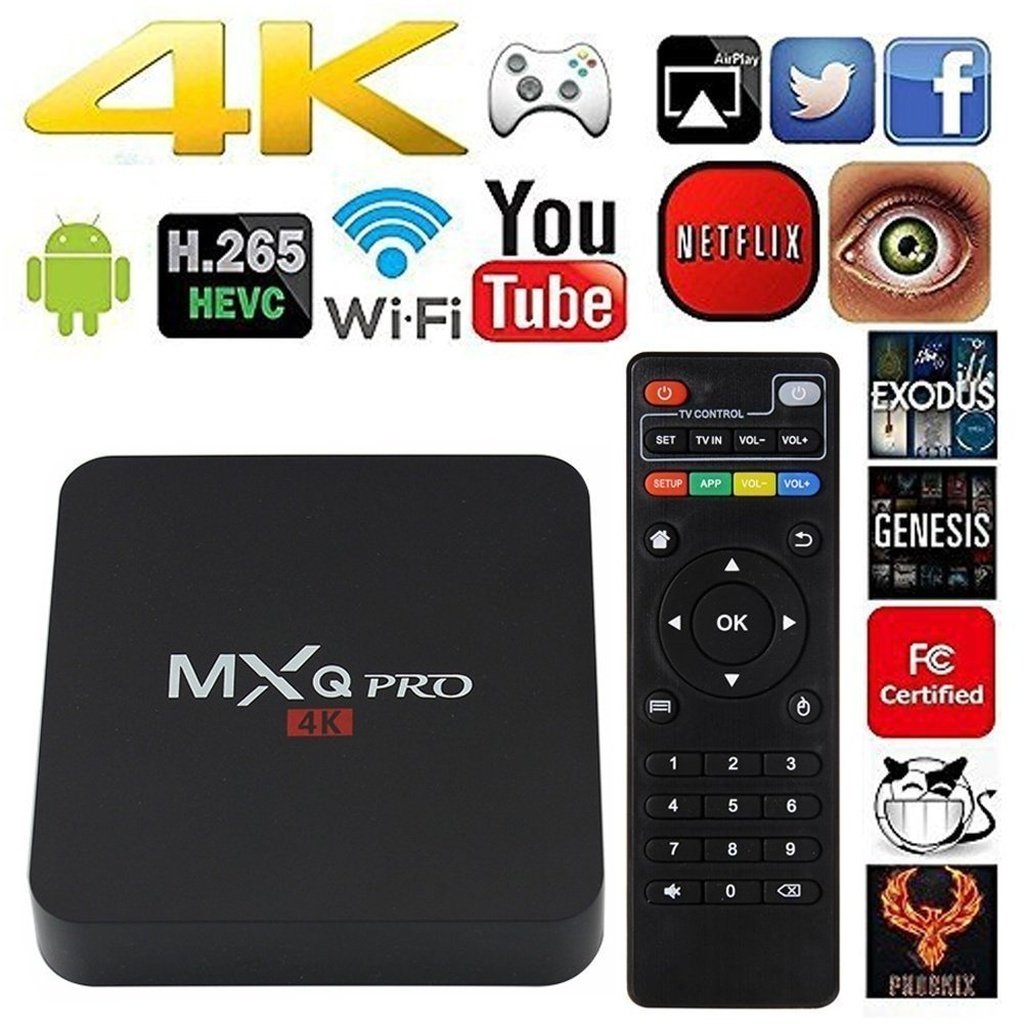 MXQ Pro Ultra HD TV Box with KODI, Android 5.1, 64Bit Amlogic S905 Quad Core and H. 265 4K Decoding - Saamaan.Pk