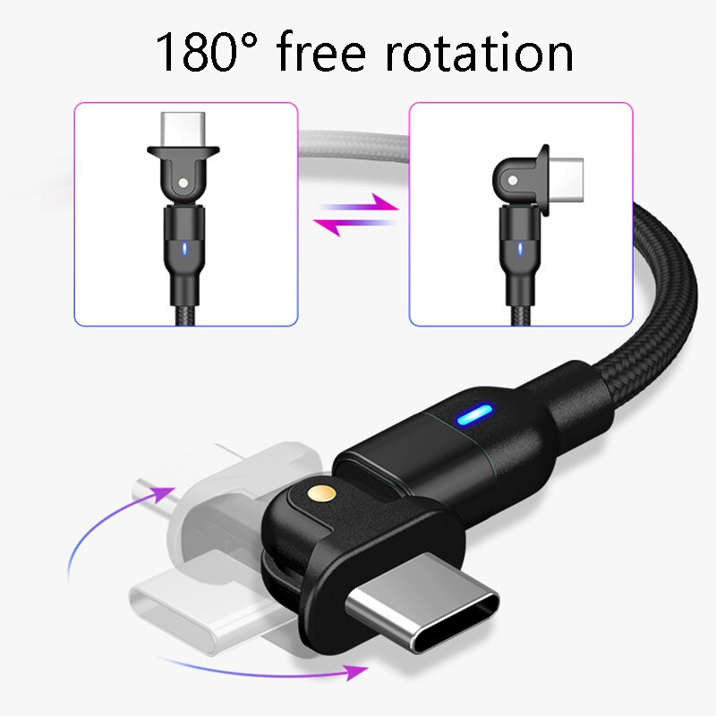 180 Degree Rotational Speed charging and Data Cable