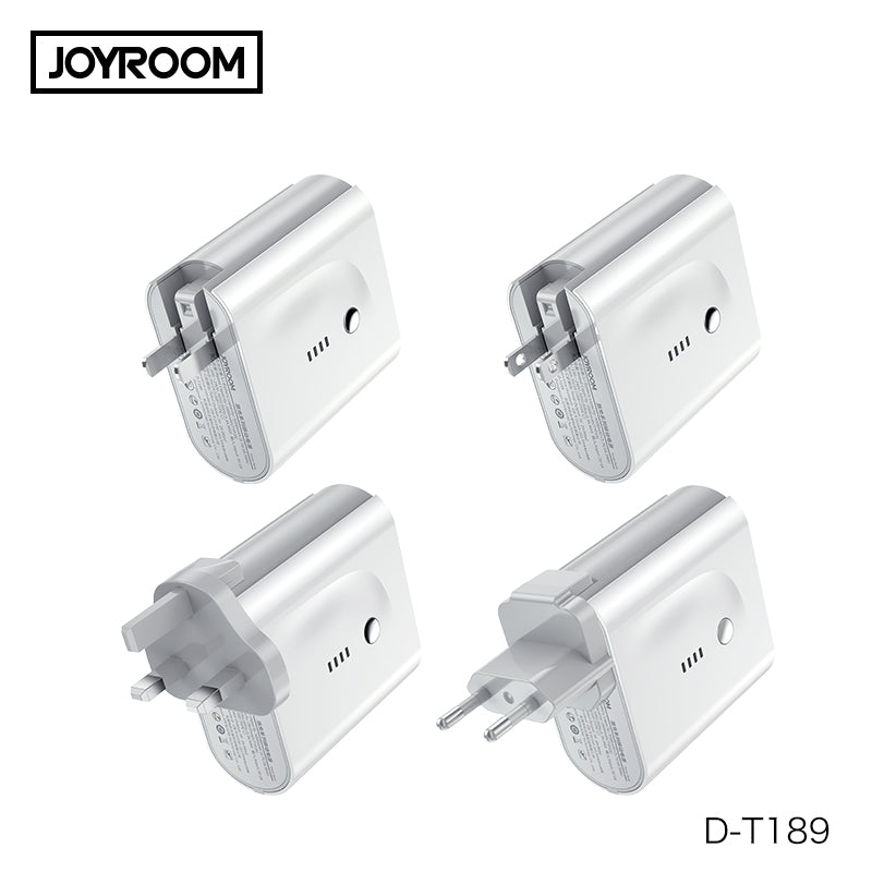 JOYROOM 2 in 1 Portable Phone Charger Travel Adapter with Power Bank 5000mAh