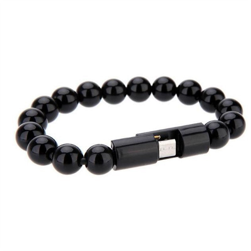 Beads Bracelet Cable - Micro USB Android - iPhone - Type C - Charging + Data Cable