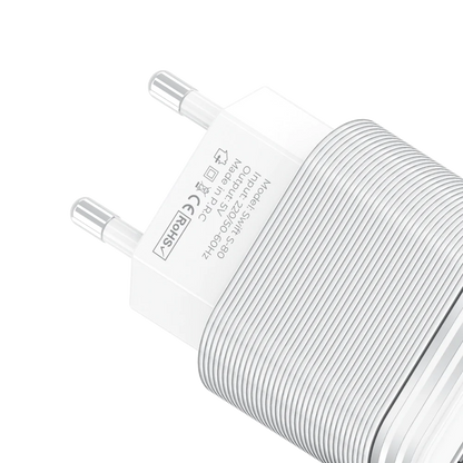 Audionic S-80 Type C 2.1 Dual USB Port Charger